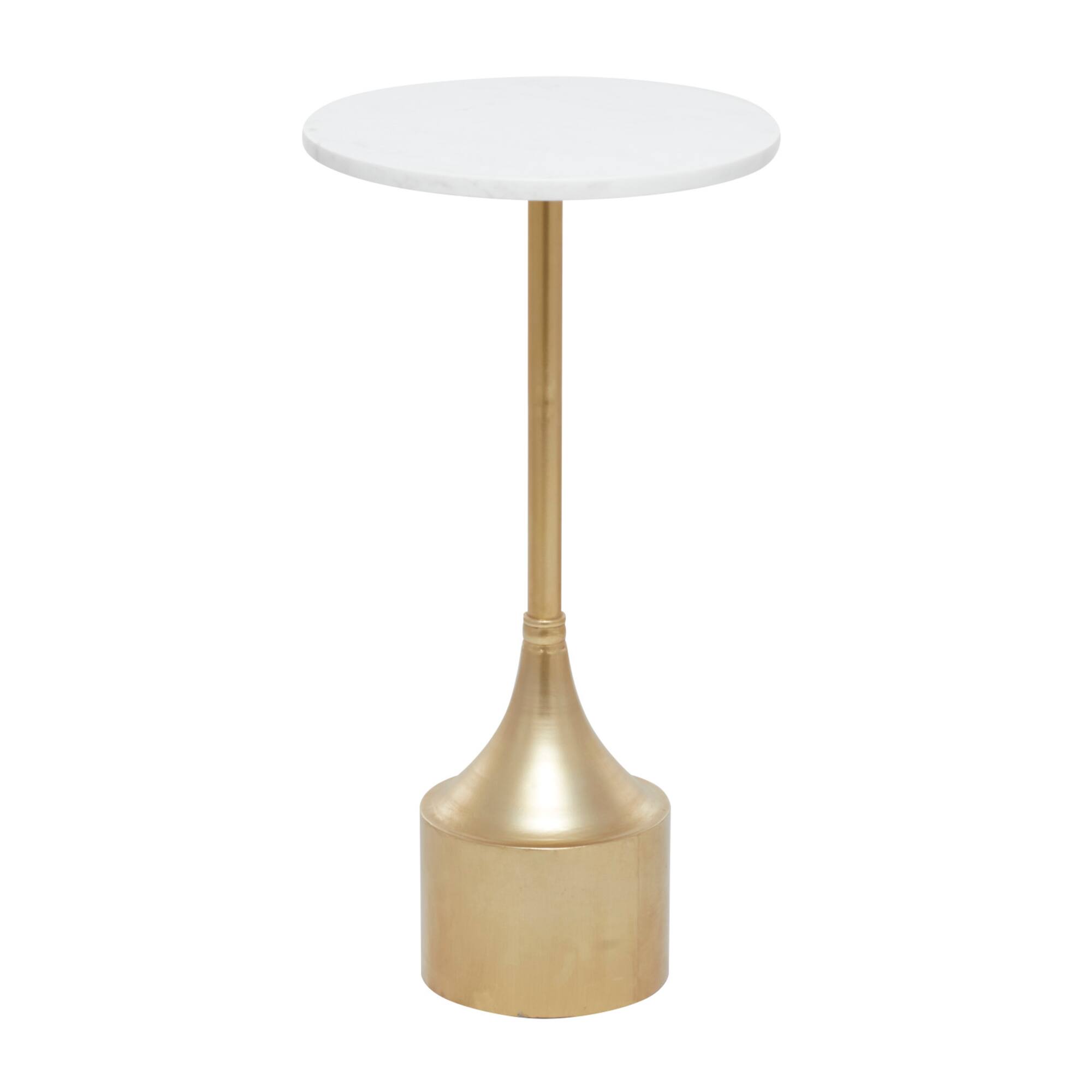 25" Gold Iron Contemporary Accent Table